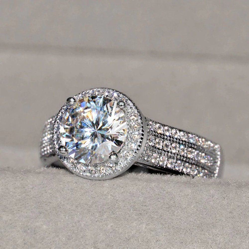sale 925 Sterling Silver Round Ring